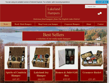 Tablet Screenshot of lakelandhampers.co.uk